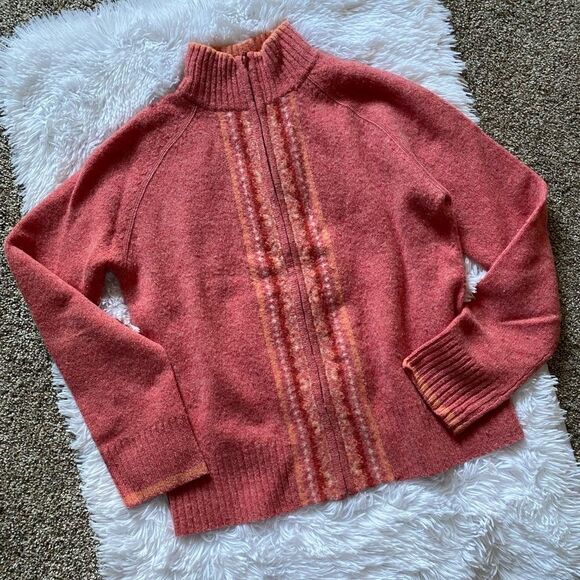 Bass Lambs Wool Zip Front Jacket Size Small - Picture 1 of 6